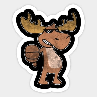 Moose Deer Sunglasses Sticker